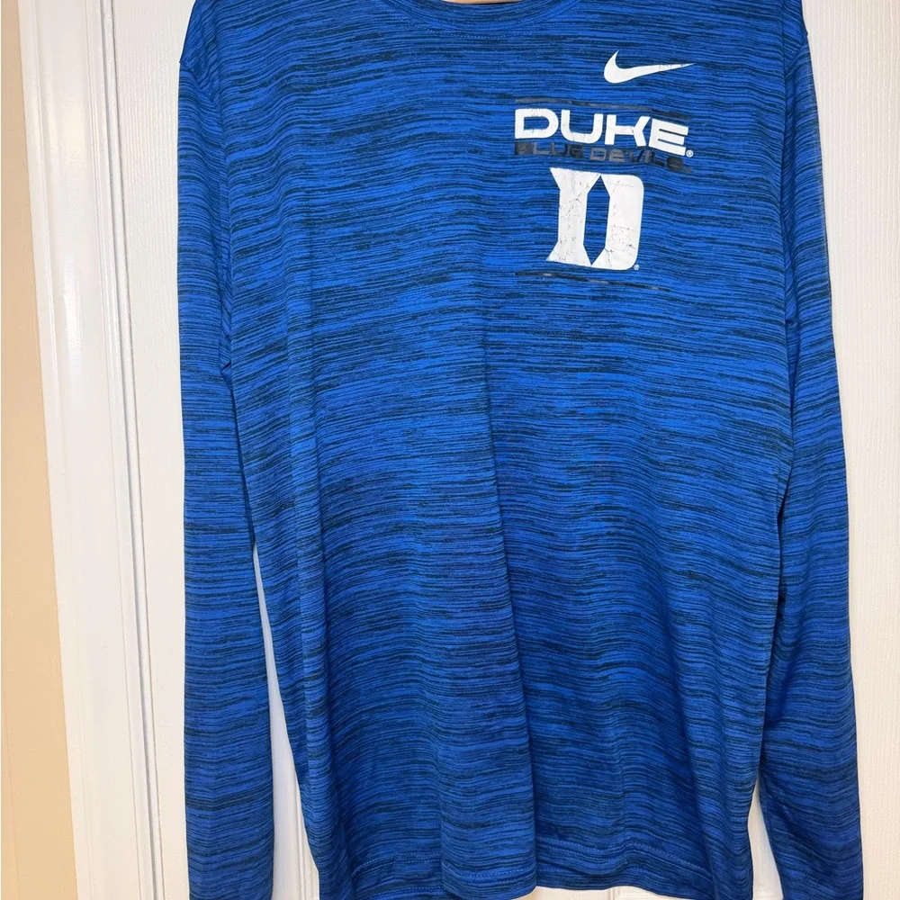 Nike‎ Dri-FIT Duke Blue Devils Sideline Long Sleeve Shirt Men’s Large Blue NCAA